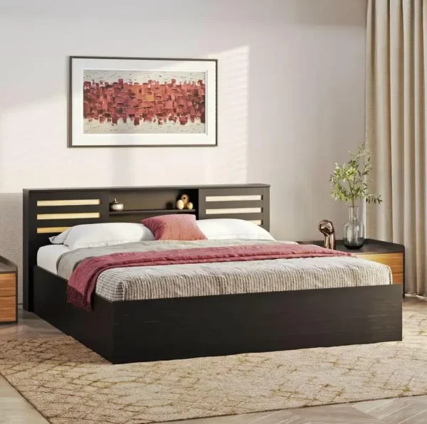 Caph King Storage Engineered Wood Bed