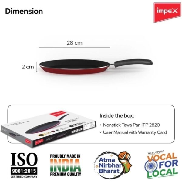 Impex Nonstick Tawa Pan ITP 2820 (28 cm) - Image 5
