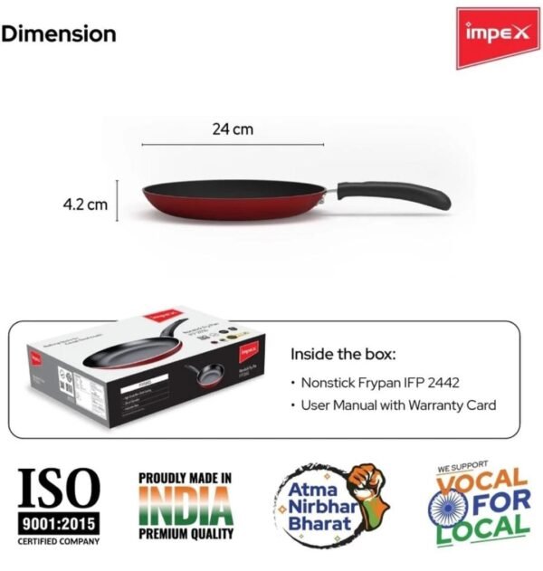 Impex IFP 2442 Nonstick Aluminium Frypan - Image 2
