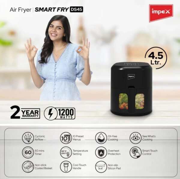 Impex Air Fryer Smart Fry DS45 - Image 4