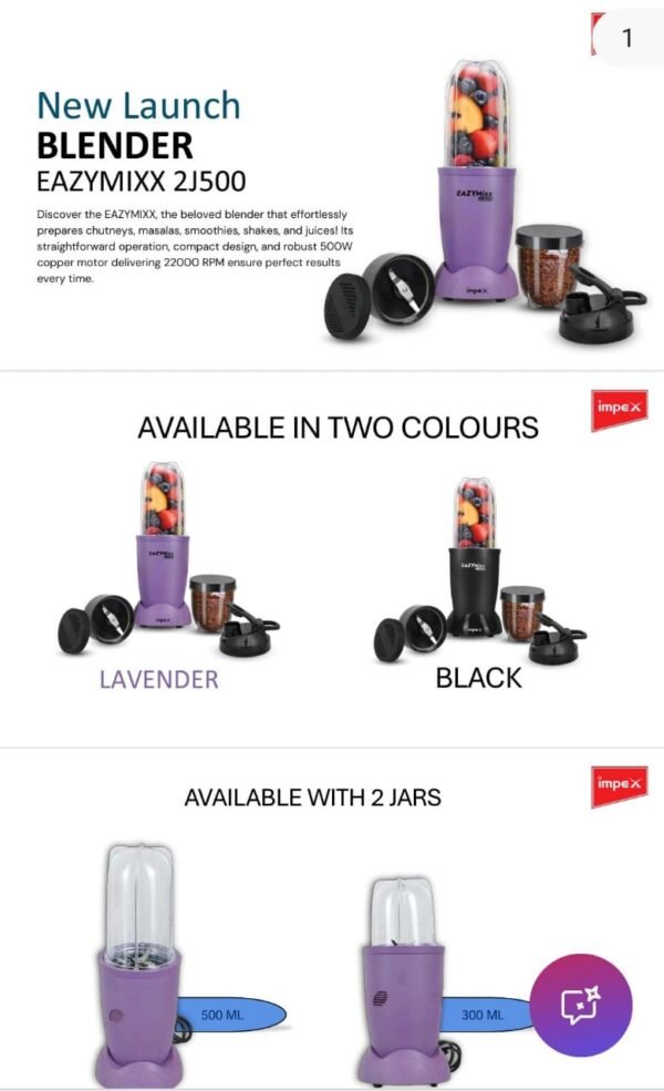 Impex EAZYMixx 2J500 Blender - Image 4