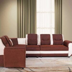 Master L Shape Sofa In Fabric Jut Finish