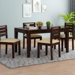 Wooden Dining Table Set 4 Seater | Four Seater Dinning Table with 4 Chairs for Home